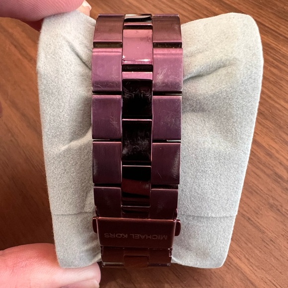 Michael Kors Purple and Black Chronograph Watch - Picture 3 of 4